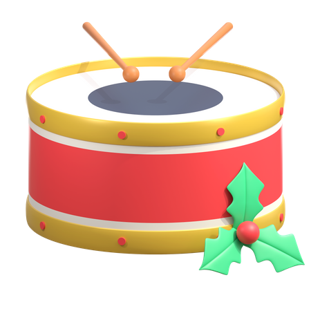 Tambor de natal  3D Icon