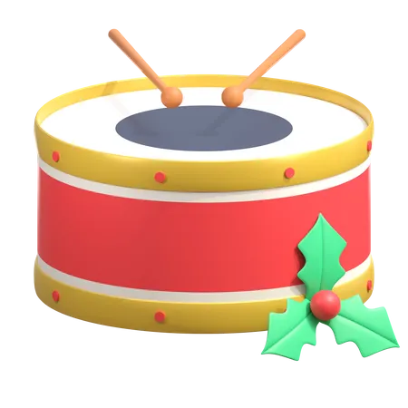 Tambor de natal  3D Icon