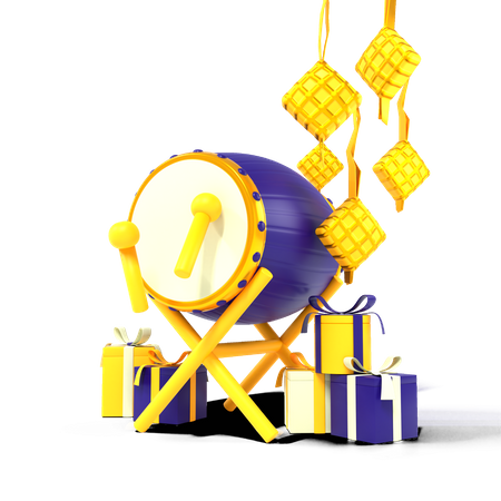 Tambor de ramadán  3D Icon