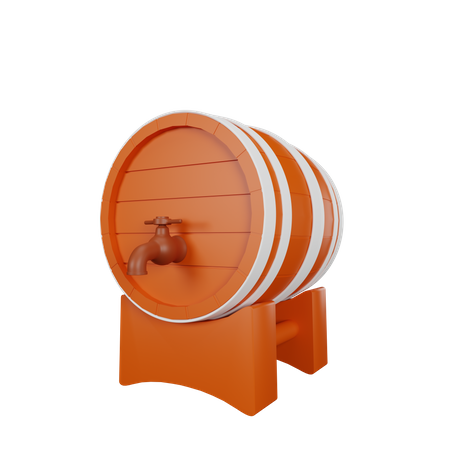 Tambor de vino  3D Icon