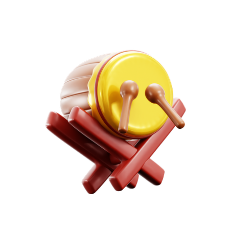 Tambor islámico  3D Icon