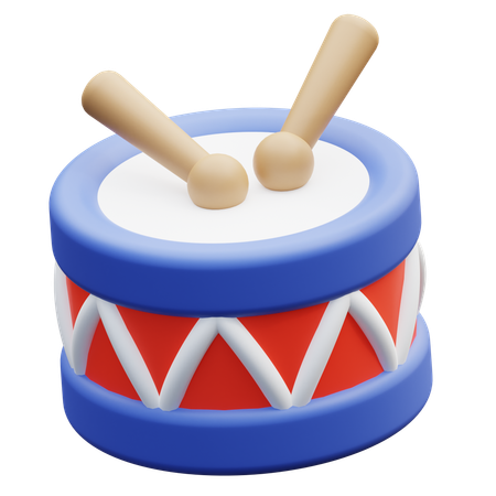 Tambor patriótico  3D Icon