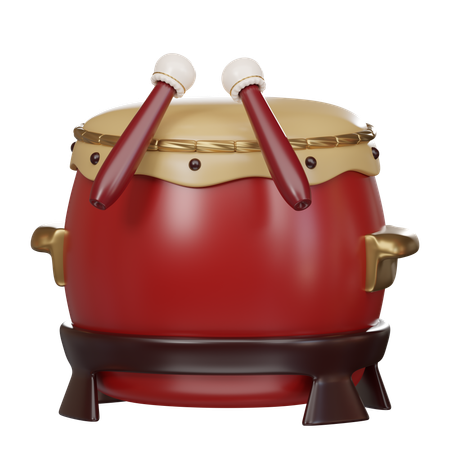 Tambor y gong  3D Icon