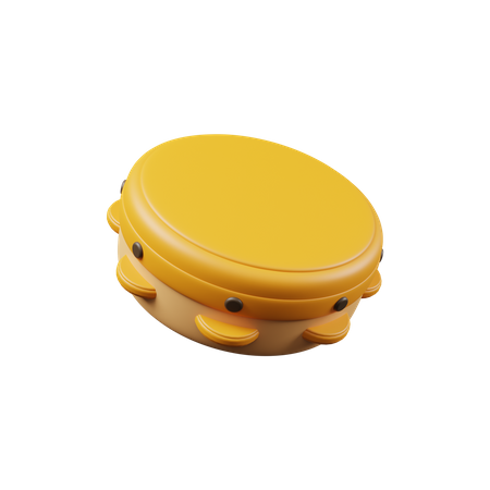 Tambourine  3D Illustration