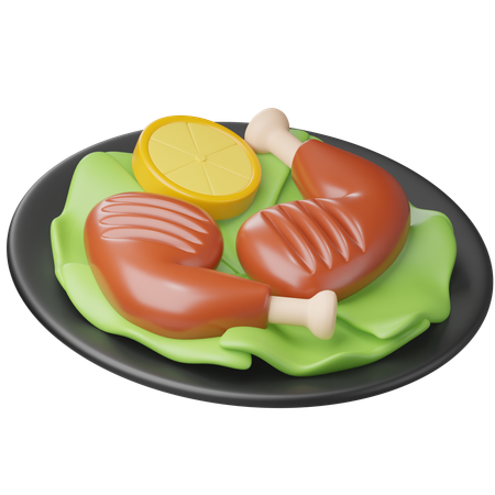 탄두리 치킨  3D Icon