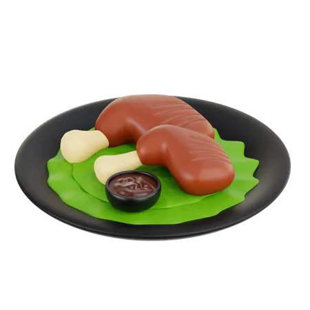Tandoori Chicken  3D Icon