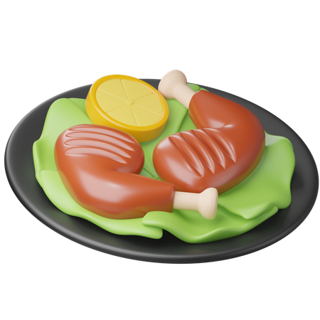 Tandoori Chicken  3D Icon