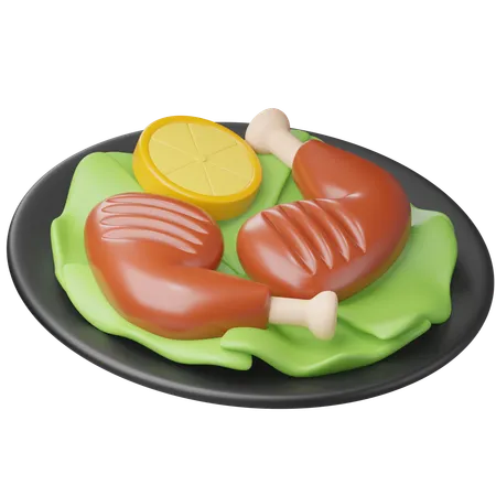 Tandoori Chicken  3D Icon