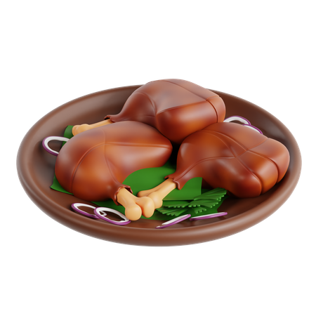 Tandoori Chicken  3D Icon