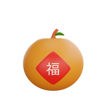 Tangerine  3D Icon