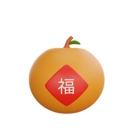 Tangerine  3D Icon