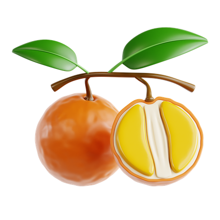 Tangerine  3D Icon