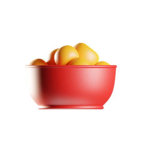 Tangerine Basket  3D Icon