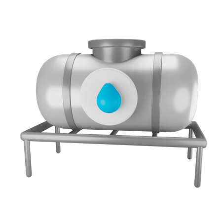 Tank of water  3D Illustration