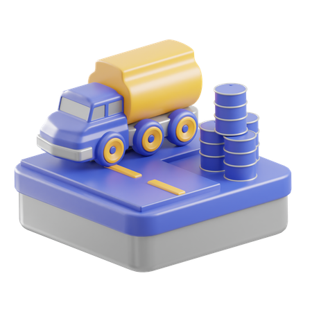 Tank Truck 3D Icon