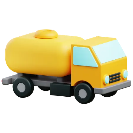 3 D Tank Truck With Transparent Background 3D Icon