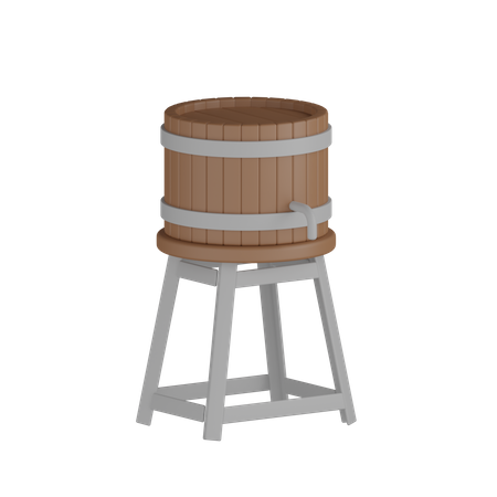 Tanque de madera  3D Icon