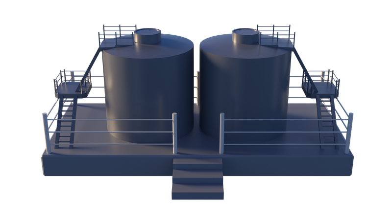 Tanques grandes  3D Icon