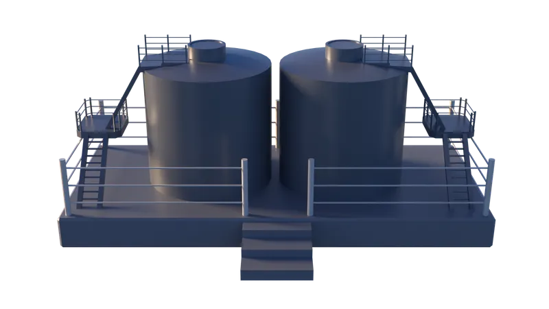 Tanques grandes  3D Icon