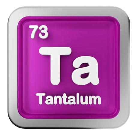 Tantalum Periodic Table  3D Icon