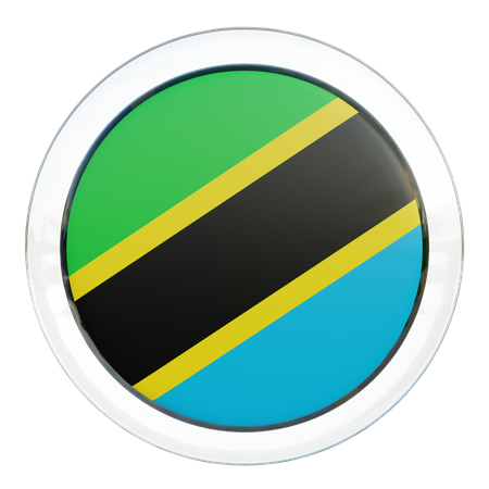 Tanzania Round Flag  3D Icon