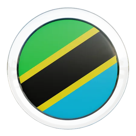 Tanzania Round Flag 3D Icon