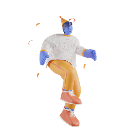 Tanzender Junge  3D Illustration
