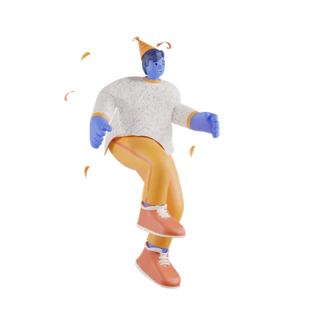 Tanzender Junge  3D Illustration