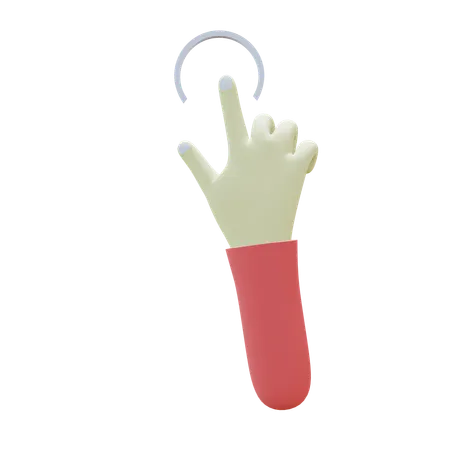 Tap Fingers Gesture  3D Icon