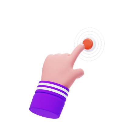 Tap Hand Gesture  3D Icon