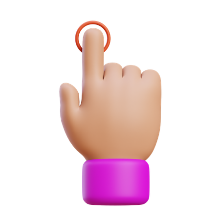 Tap Hand Gesture  3D Icon