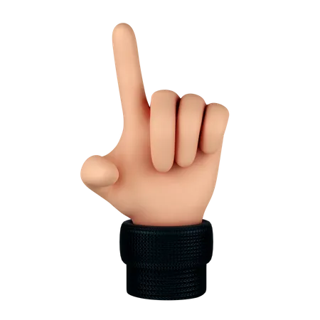 Tap hand gesture  3D Illustration