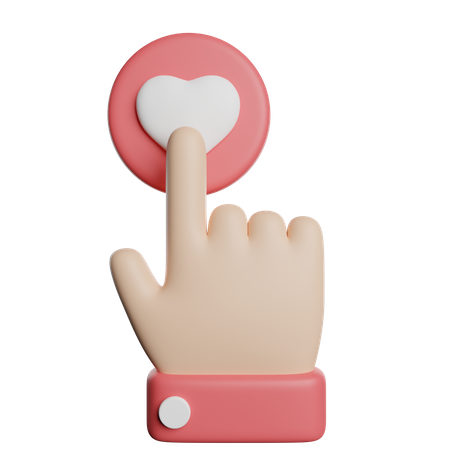 Tap Heart 3D Icon