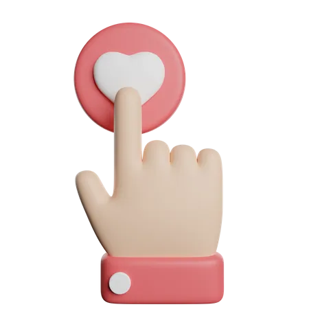 Tap Heart  3D Icon