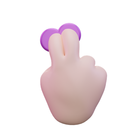 Tap Two Finger Hand Gesture  3D Icon