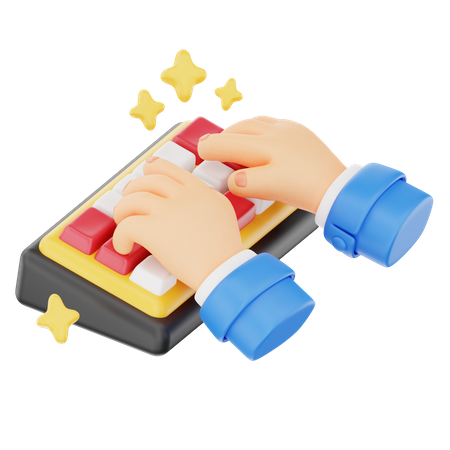 Taper le geste de la main du clavier  3D Icon