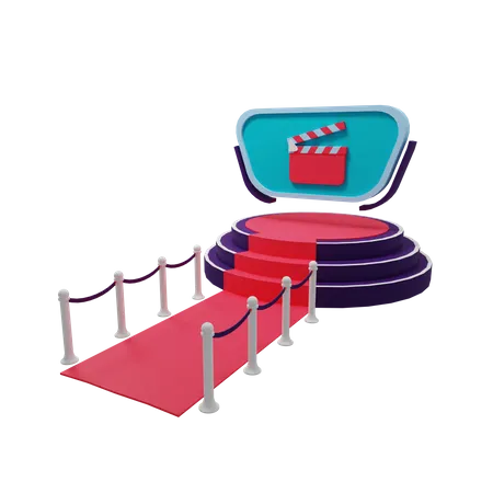 Tapete vermelho  3D Illustration