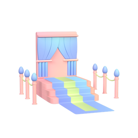 Tapis rouge  3D Icon