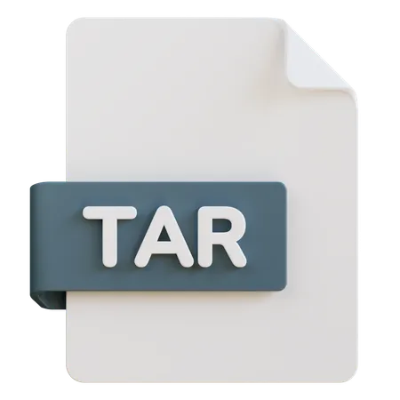 3 D Illustration Of Tar File Extension 3D Icon