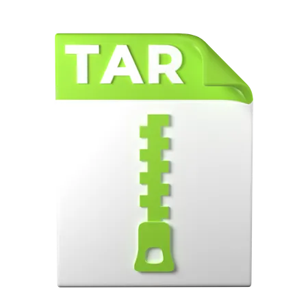 TAR File Type 3 D Rendering On Transparent Background Ui UX Icon Design Web And App Trend 3D Icon