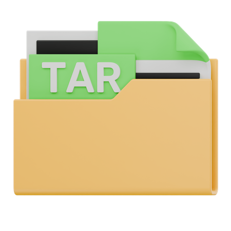 Tar File Folder  3D Icon