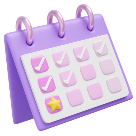 Asignación de calendario  3D Icon