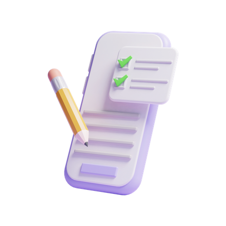 Tarea en línea  3D Icon