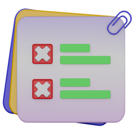 Tarea rechazada  3D Icon