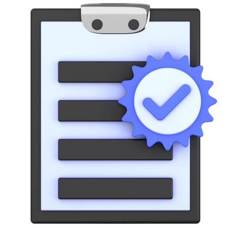 Tareas verificadas  3D Icon