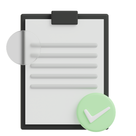 Tarefa aprovada  3D Icon