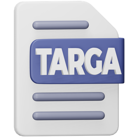 Targa File  3D Icon