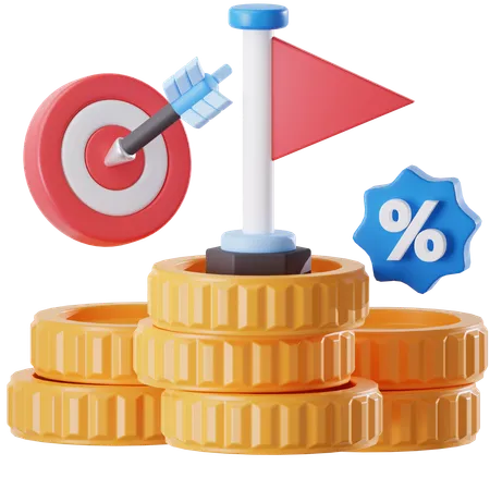 Target Investment 3 D Illustration 3D Icon