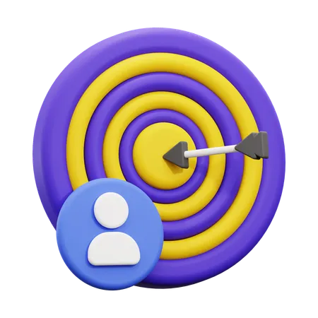 3 D User Target Icon 3D Icon