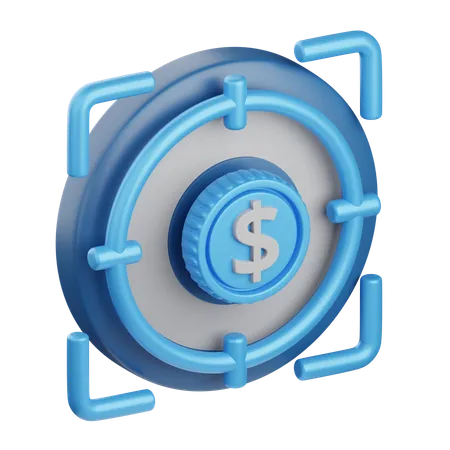 3 D Rendering Target Isolated Useful For Business Analytics Web Money And Finance Design Element 3D Icon